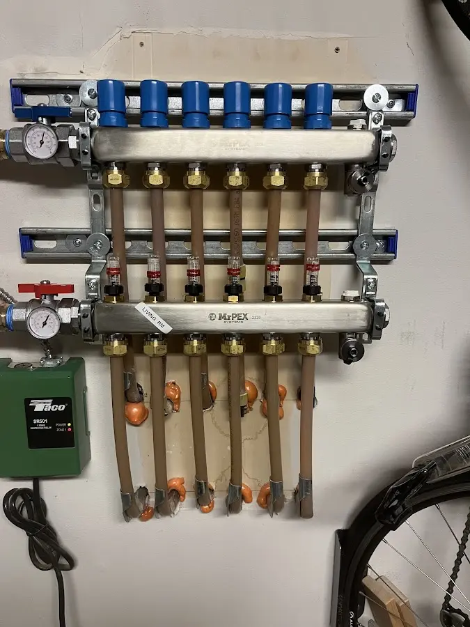 Plumber performing Gas Line Installation at a residential property in Oglesby